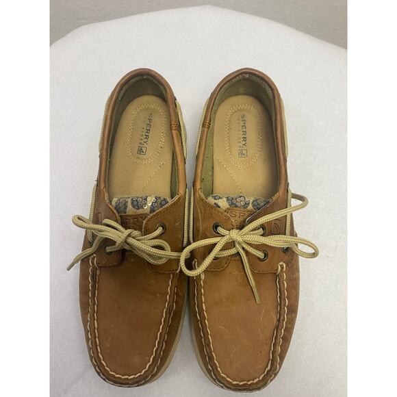 Sperry Top Sider Angelfish Leopard Print Sequin Boat Shoes Women's Size 7.5 - Picture 3 of 10